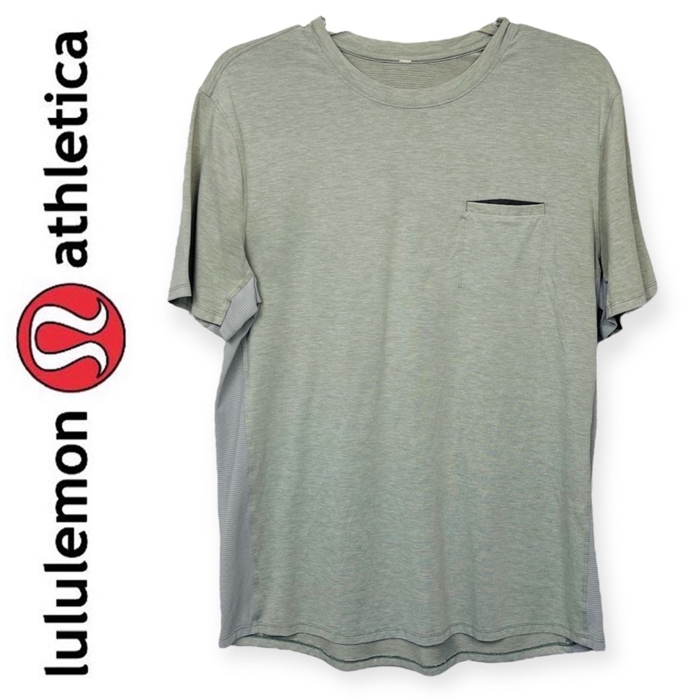 Lululemon Men’s Evolution SS Crewneck Pocket Tee Shirt XL Perforated Side Panels